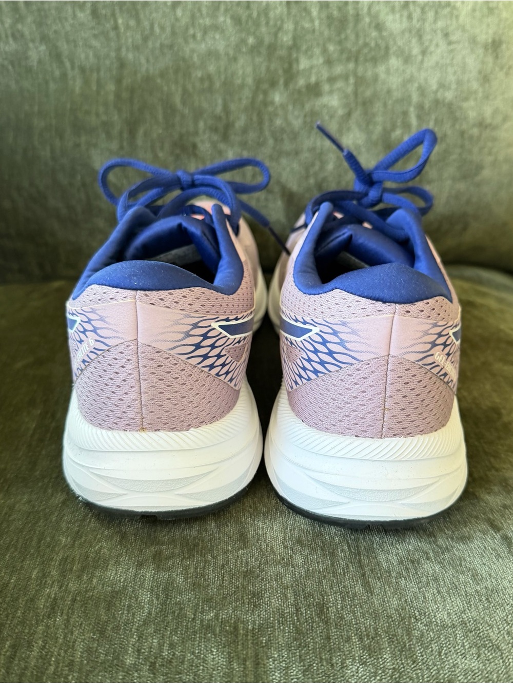 Asics Pink and Blue Women's Athletic Running Shoes - Picture 4 of 6